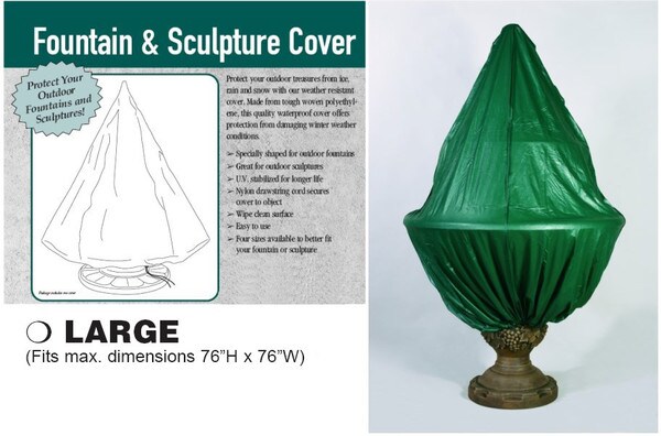 Fountain Cover Large For Winter Winterizing your Garden decor
